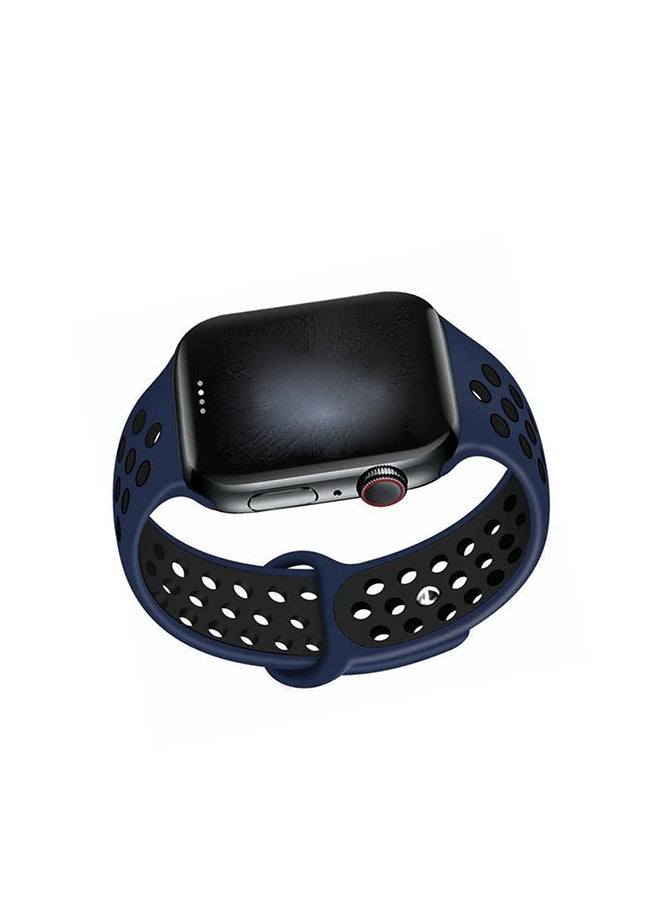 Generic - Colourful Patterns Band For Apple Watch 38/40mm Black/Blue - Image 1
