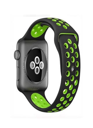 Classic Pattern Silicone Band For Apple Watch 38/40mm Green - v1596039358/N39545343A_1