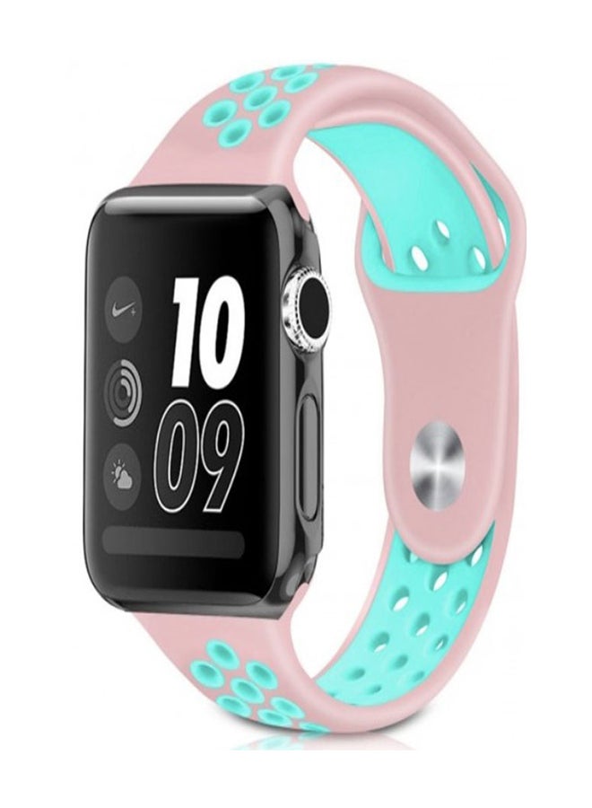 سوار بنمط ملون لساعة أبل مقاس 38/40 مم فيروزي