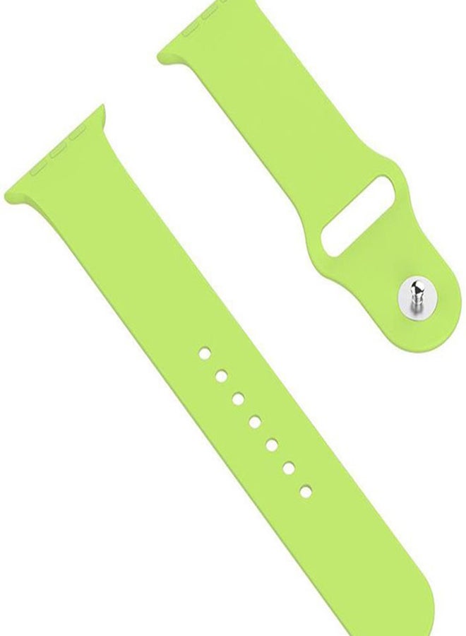 Colourful Patterns Band For Apple Watch 42/44mm Light Green