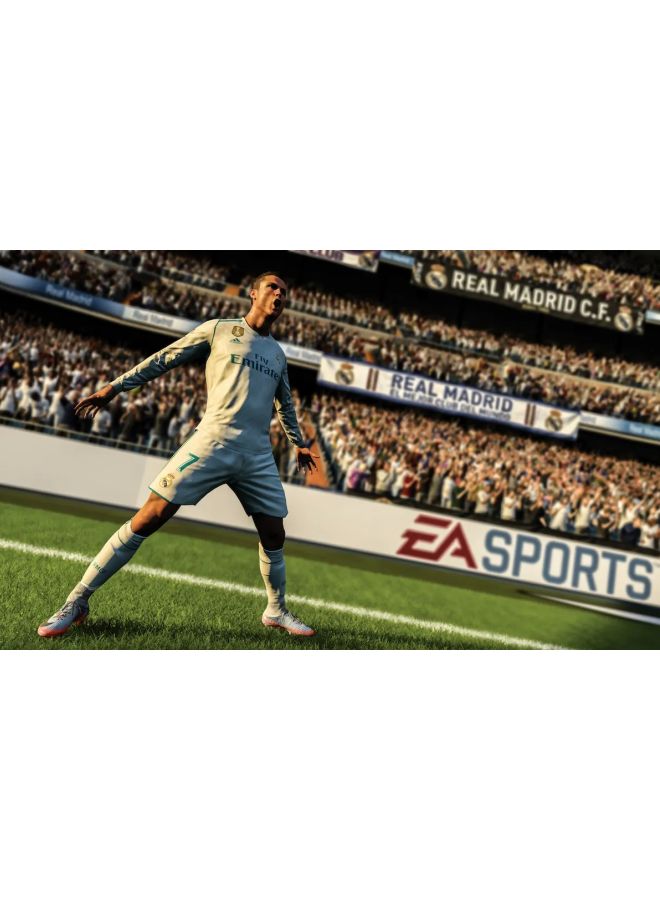 وحدة تحكم بلايستيشن 4 بسعة 1 تيرابايت مع ذراعي تحكم دوال شوك 4 لاسلكيتين ولعبة واحدة (FIFA 18)