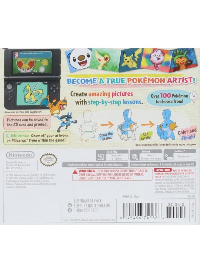 Nintendo Pokemon Art Academy (Intl Version) - education_reference - nintendo_3ds - Image 2
