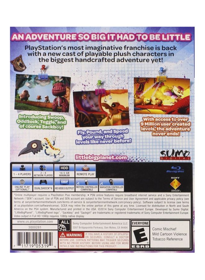 سوني لعبة Little Big Planet 3 (الإصدار الدولي) - بلاي ستيشن 3 (PS3)  - Image 2
