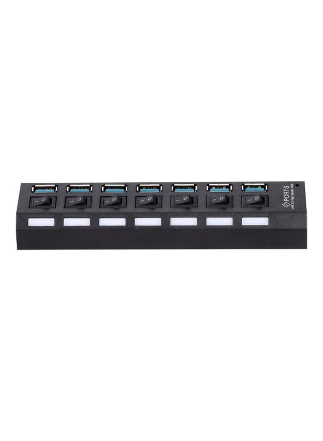 موزع USB به 7 منافذ أسود - Image 2