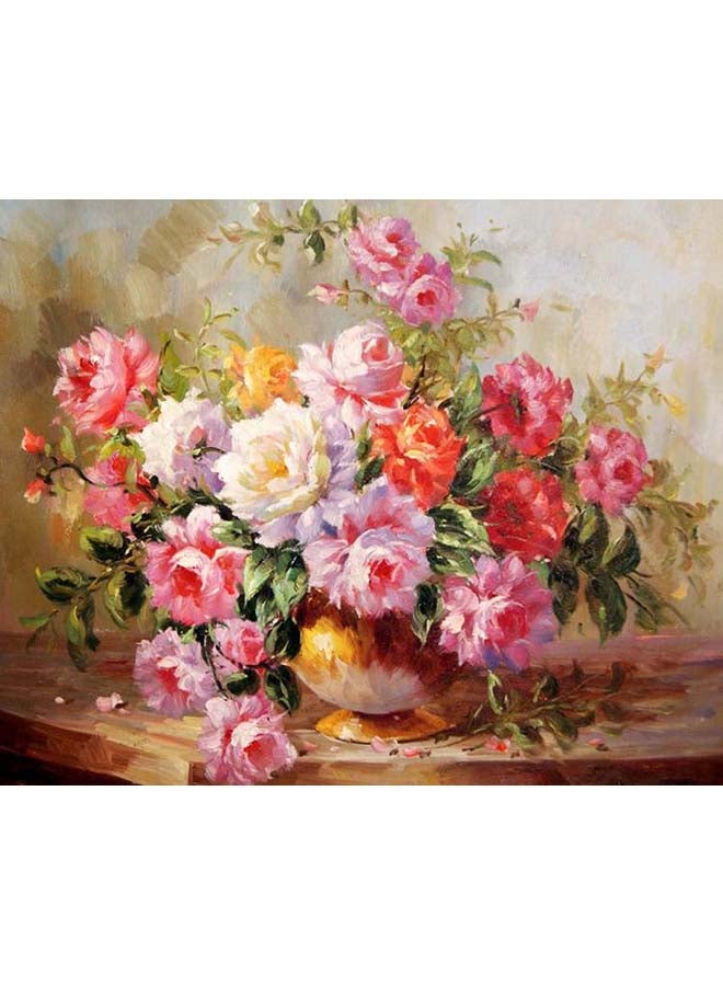 Generic - LifeFull DIY Paint by Numbers for Adults & Kids, A Vase of Flowers, Acrylic Wall Art for Home Office, Calming Relaxation Color by Number Activity Kit, Paint by Numbers Canvas for Beginners & Experts 40x50cm Colorful 40x50cm - Image 1