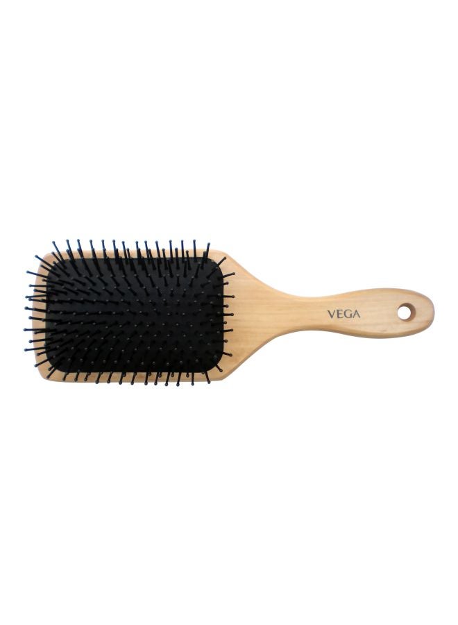 Vega Wooden Paddle Hair Brush Beige/Black 25x8x3cm  - Image 1