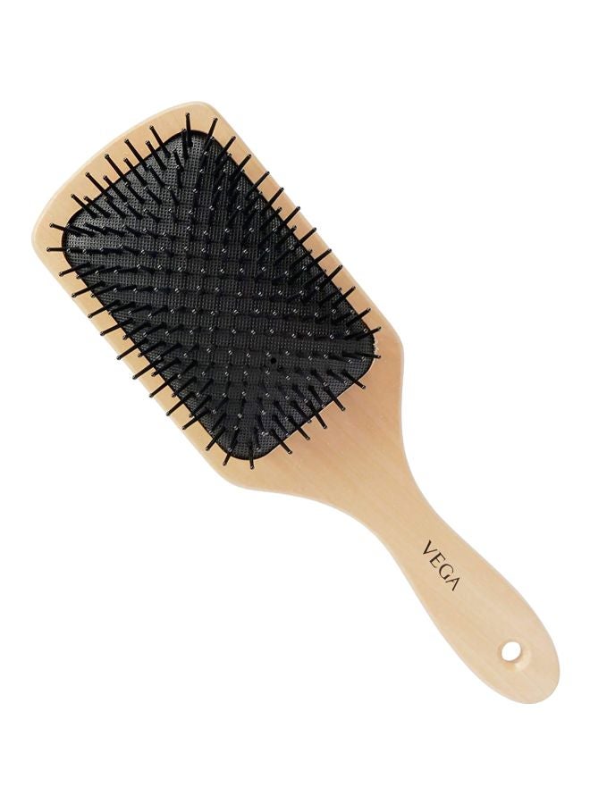 Vega Wooden Paddle Hair Brush Beige/Black 25x8x3cm  - Image 2