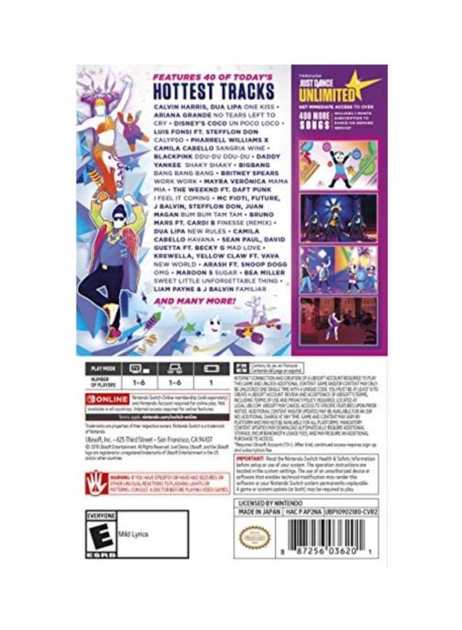 Ubisoft - Just Dance 2019 Standard Edition (Intl Version) - music_dancing - nintendo_switch - Image 1