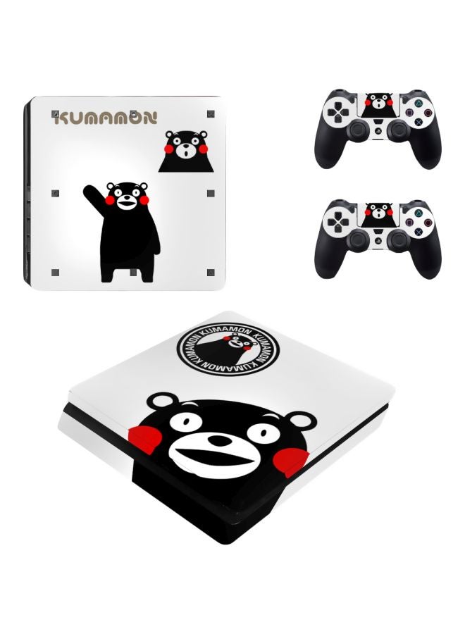 Beauenty 4-Piece Kumamon Printed Console And Controller Sticker Set For PS4 Slim - Image 1