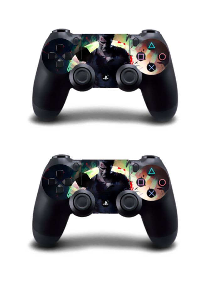 Beauenty 4-Piece Uncharted Wireless Console And  Controller Sticker Set For PS4 Slim  - Image 3