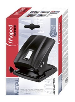 Maped Essentials Negro Two Hole Puncher Black/Silver  - Image 1