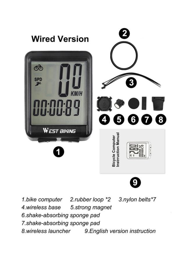 WEST BIKING LED Bicycle Odometer 15.6x8x4.5cm  - Image 3