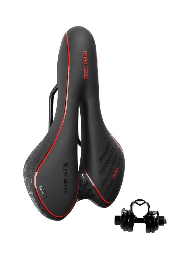 WEST BIKING PU Leather Bicycle Saddle 9.84x5.51x1.37inch  - Image 1