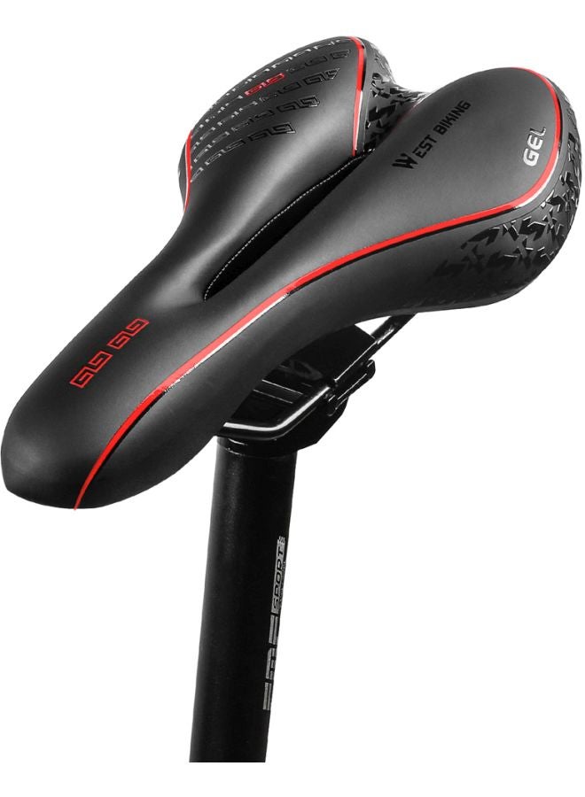 WEST BIKING PU Leather Bicycle Saddle 9.84x5.51x1.37inch  - Image 2