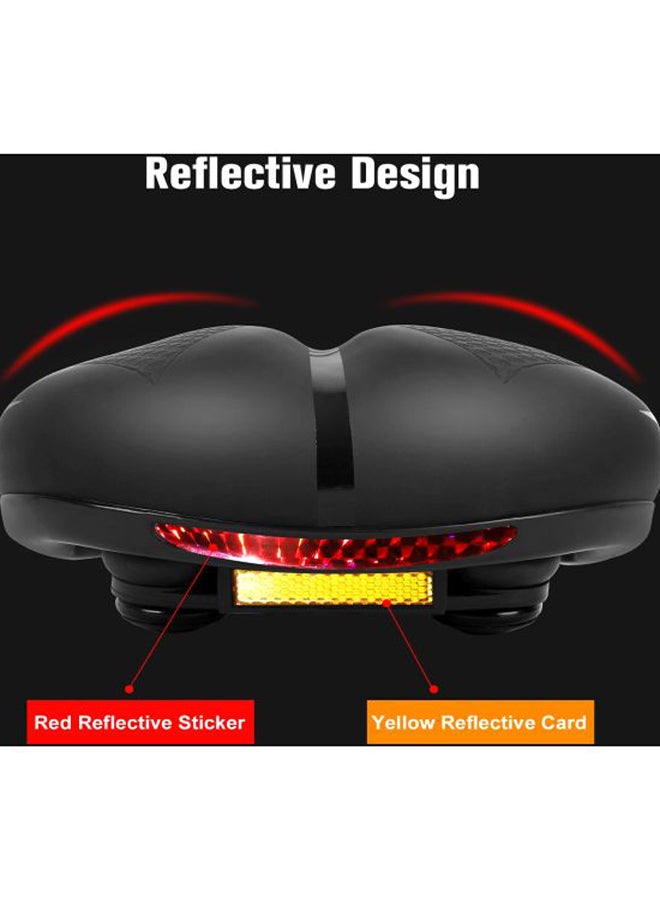 Bike Saddle With Reflective Strap 9.84x7.87x3.15inch