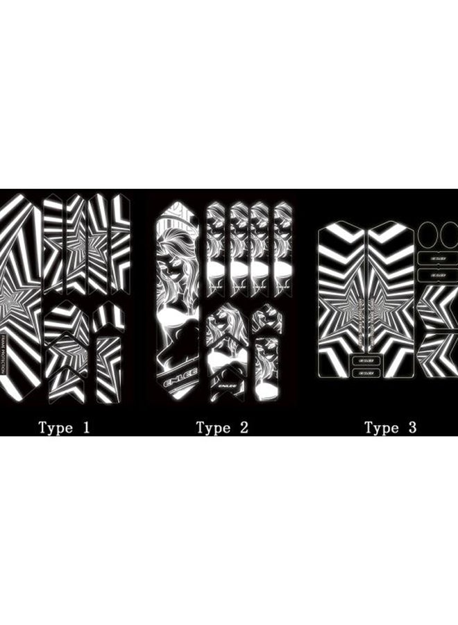 ENLEE 10-Piece Reflective Bike Frame Sticker Set - Image 3