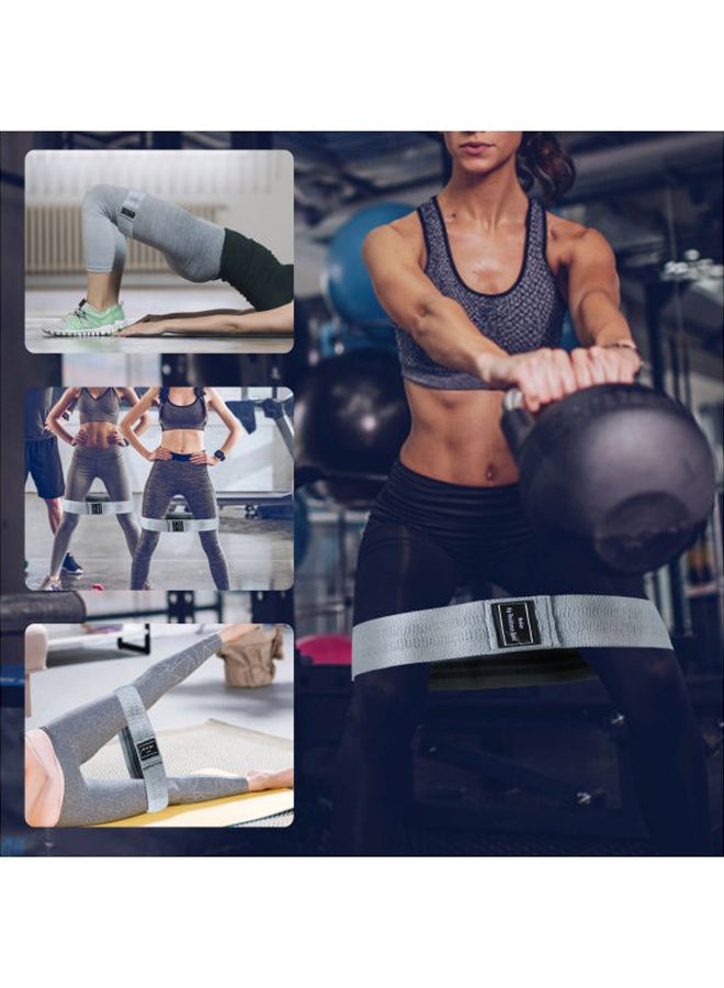 TOMSHOO 2-Piece Resistance Glute Band Set With Spiky Ball Black Band 86x8 cm, Grey Band 76x8 cm, Spiky Ball 7.5 cm  - Image 4