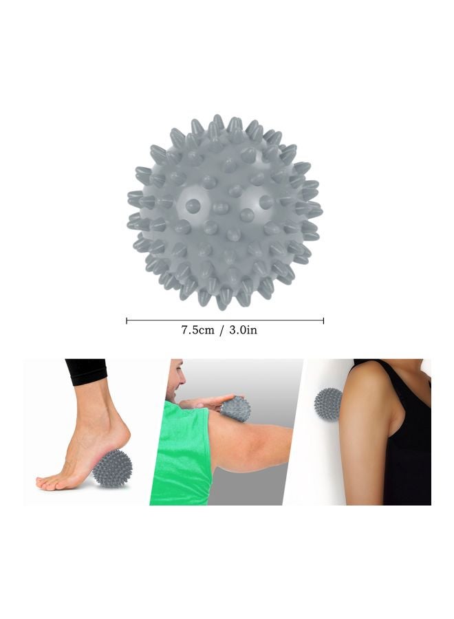 2-Piece Resistance Glute Band Set With Spiky Ball Black Band 86x8 cm, Grey Band 76x8 cm, Spiky Ball 7.5 cm - v1596092589/N39545432A_7