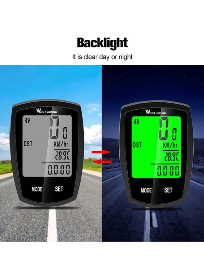 WEST BIKING - Waterproof LCD Speedometer - Image 1