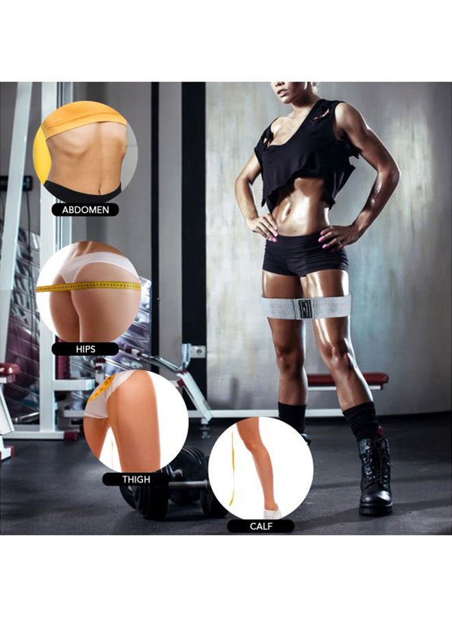 2-Piece Resistance Glute Band Set With Spiky Ball Black Band 86x8 cm, Grey Band 76x8 cm, Spiky Ball 7.5 cm - v1596092662/N39545432A_6