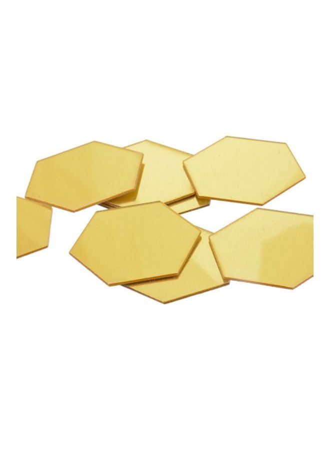 Cool Baby 12-Piece 3D Hexagon Wall Sticker Set Gold - Image 2