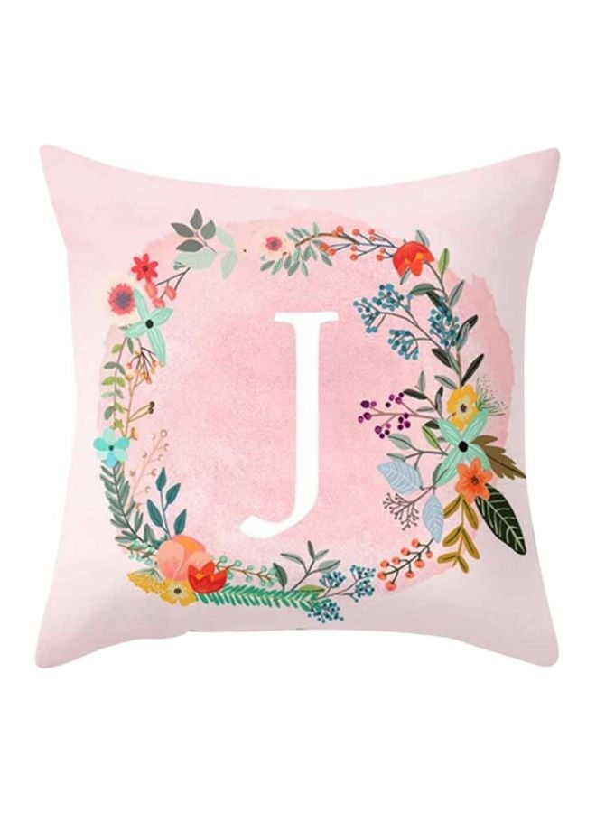 بلولانز غطاء وسادة مطبوع عليه حرف وردي 45x45Ø³Ù†ØªÙŠÙ…ØªØ±