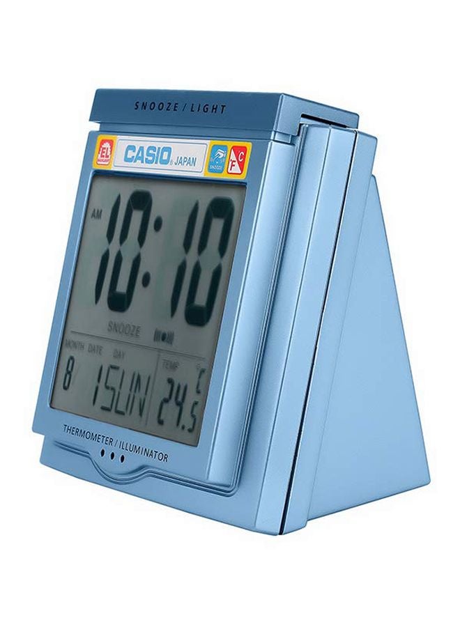 كاسيو ساعة منبه رقمية بتصميم مربع الشكل أزرق - Image 3