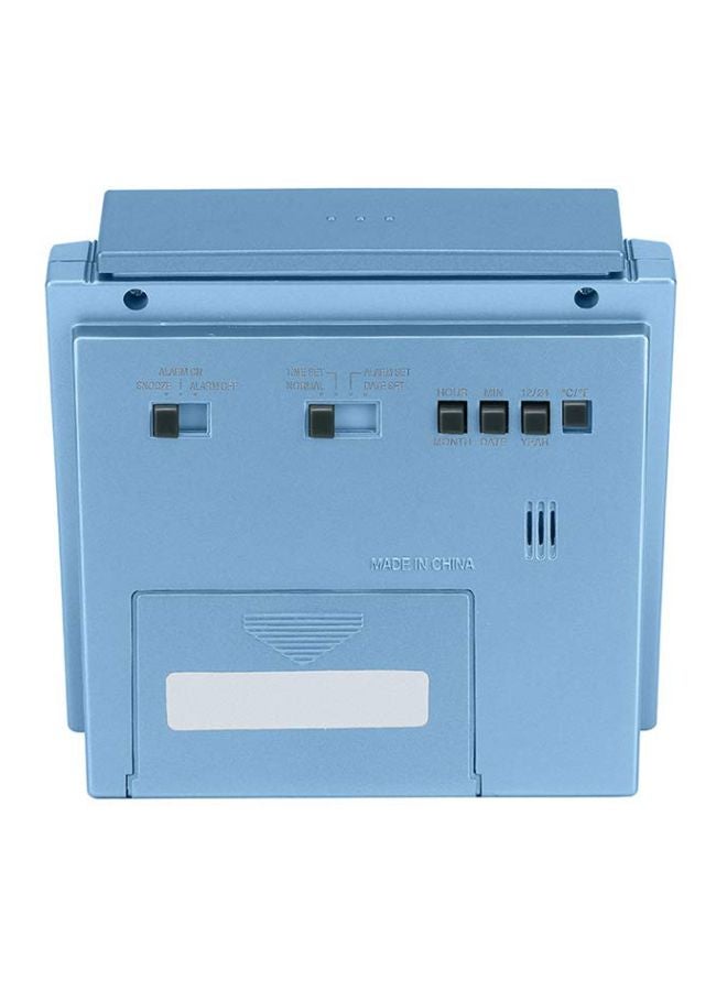 كاسيو ساعة منبه رقمية بتصميم مربع الشكل أزرق - Image 2