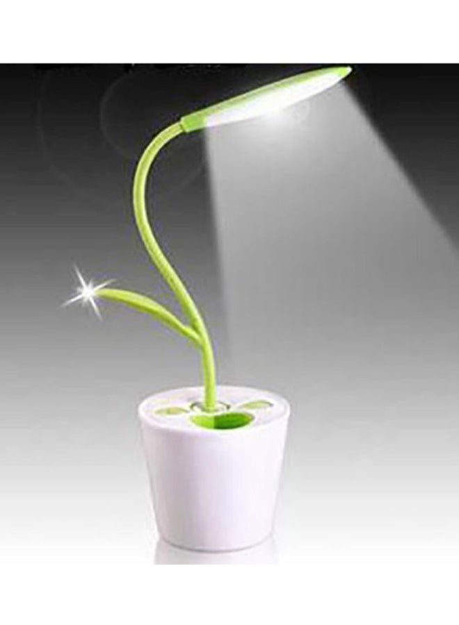 بيوينتي مصباح ليلي LED للطاولة مُزود بحامل أقلام أبيض 10x10سم  - Image 2