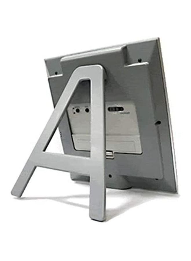 كاسيو ساعة حائط رقمية مربعة الشكل فضي/أزرق/رمادي - Image 2