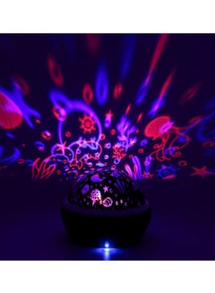 سيثيريا جهاز بروجيكتور بضوء ليلي LED على شكل قمر متعدد الألوان 12 x 12 x 13.5سم  - Image 3