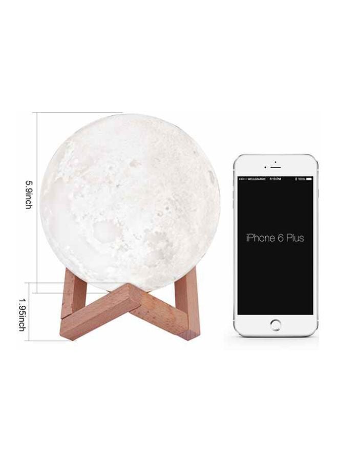CYTHERIA 3D Print Moon Lamp With Stand White 12mm  - Image 2