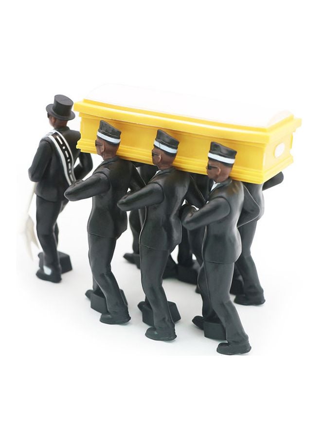 بي جي تمثال رجال ذوي بشرة سمراء يحملون نعشاً طراز WY-100 12x9.8x18سم - Image 2