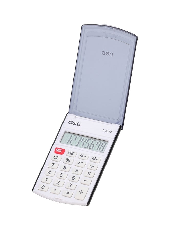 Deli 8-Digit Calculator White/Black/Res 