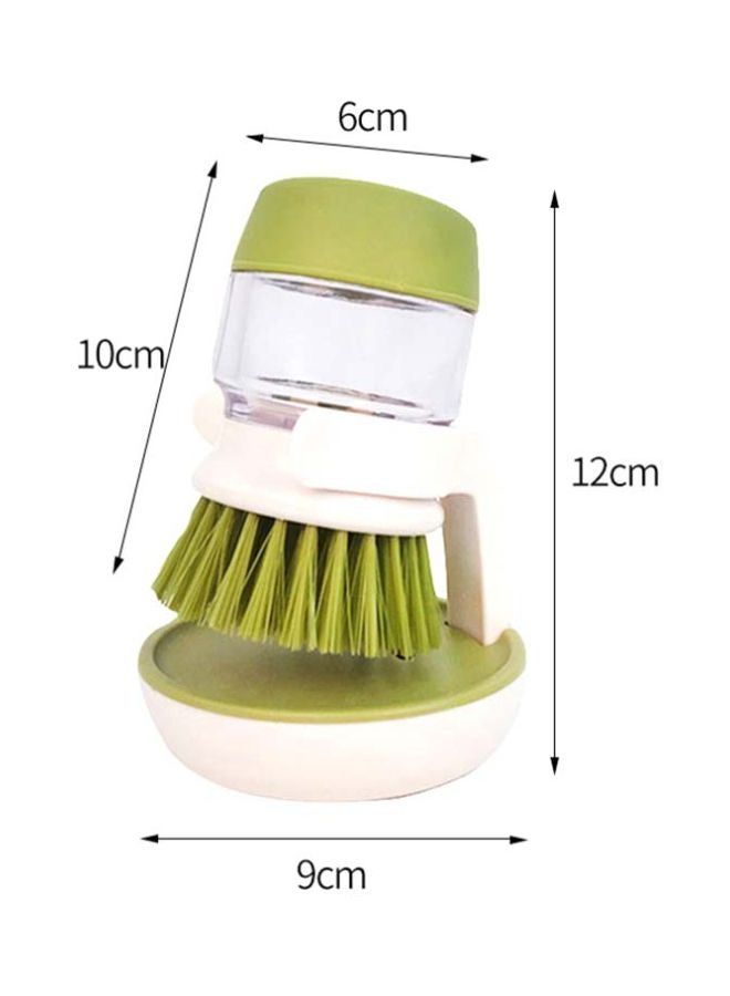 SAPU Liquid Soap Dispensing Brush Green 6x9x10cm  - Image 2