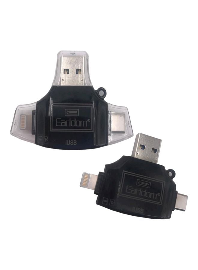 Earldom 2-Piece All In One Card Reader Black/Silver - Image 1