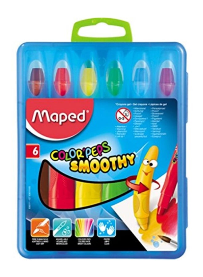Maped 6-Piece Colour Peps Smooth Gel Crayon Set Multicolour - Image 1
