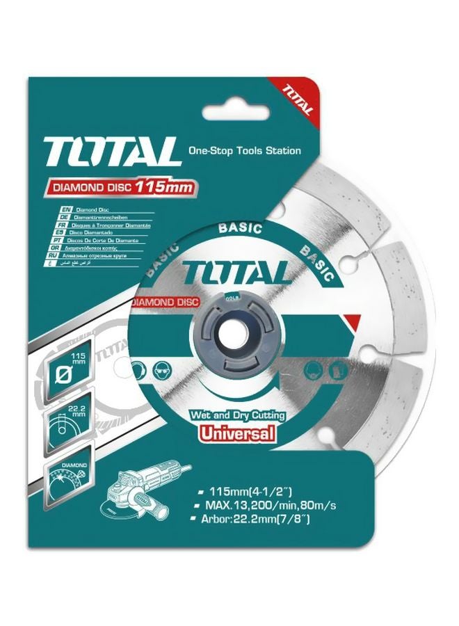 TOTAL Dry Diamond Disc Silver/Blue 115mm