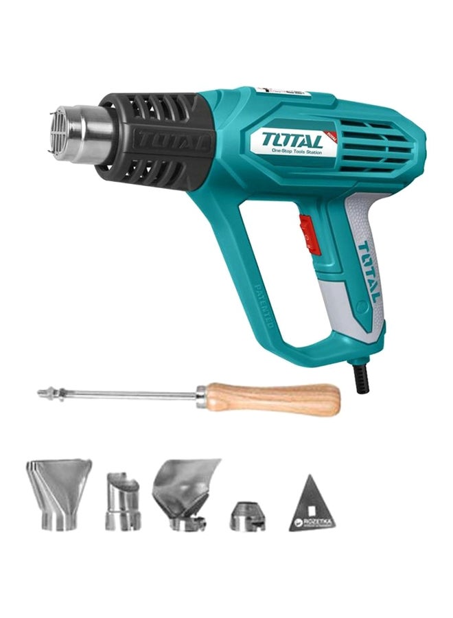 TOTAL Corded Electric Heat Guns Blue/Silver/Black  - Image 1