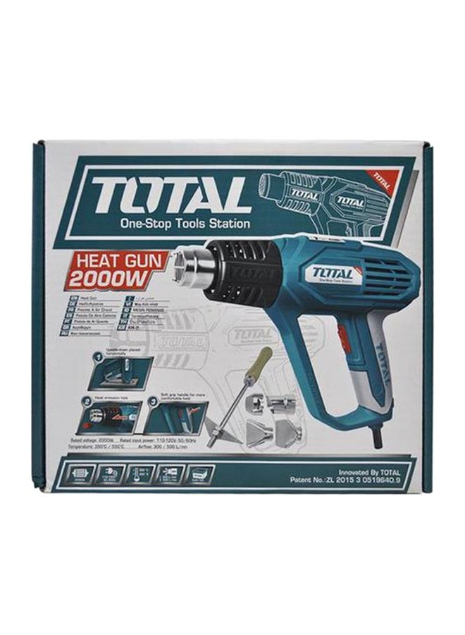 TOTAL Corded Electric Heat Guns Blue/Silver/Black  - Image 3