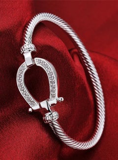 Silver Stone Charm Bracelet