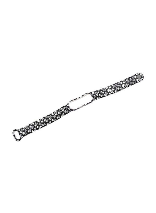 Foxcon - Replacement Skull Printed Silicon Band For Mi Smart Band 5/6 Black/White - Image 1