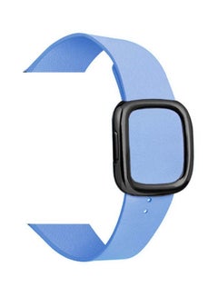 Foxcon Replacement Leather with Buckle Apple Watch Band for 45/44/42mm Blue  - Image 2