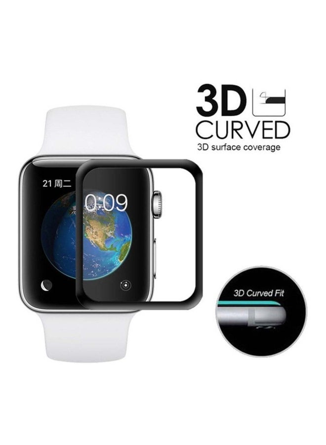 Foxcon - Pack Of 3 Tampered Glass Screen Protector For Apple Series 3 38mm Clear - Image 1