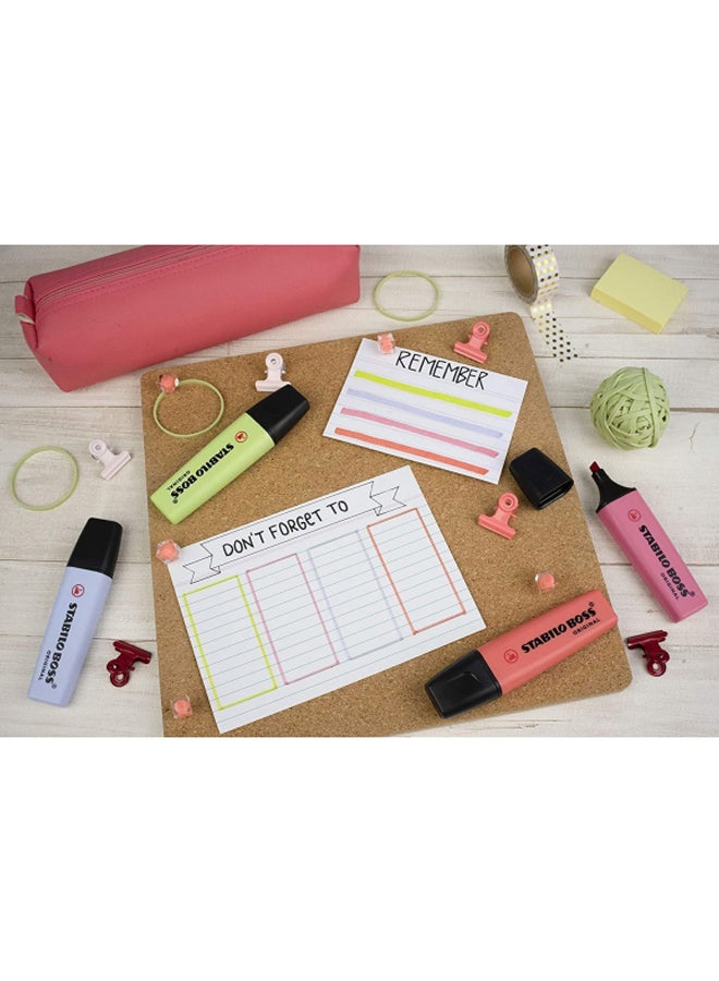 Pack Of 8 Boss Pastel Highlighter Multicolour