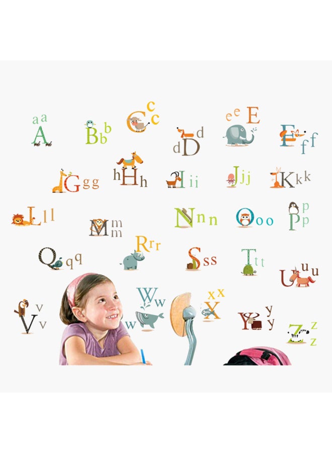 Stickie Art Colourful Animal Alphabets Decorative Wall Decal Multicolour - Image 2