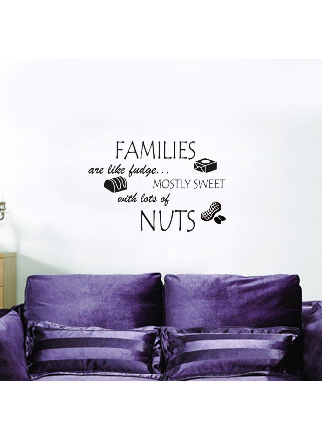 Stickie Art Families Are Like Fudge Decorative Wall Decal White/Black 50x70cm - Image 2