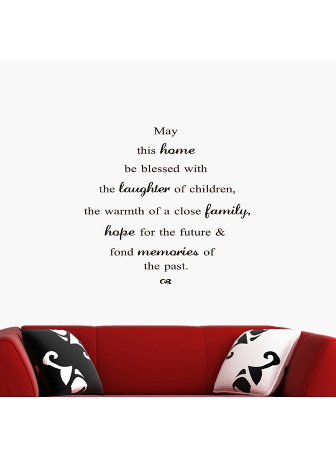 Stickie Art May This Home Be Blessed Slogan Wall Decal White/Black 50x70cm - Image 2
