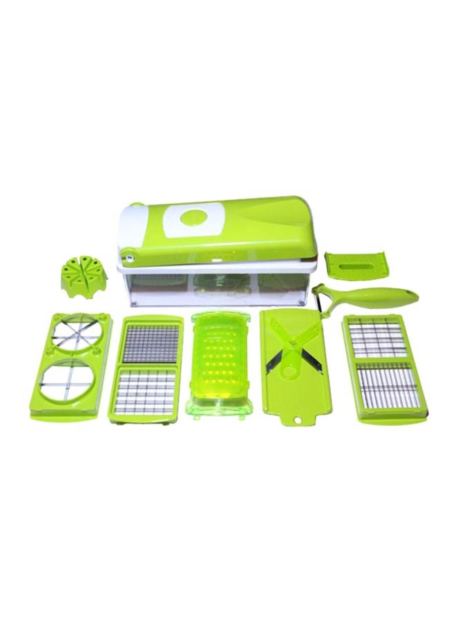ALMUFARREJ Multifunctional Food Slicer Green/White 28x13centimeter  - Image 1