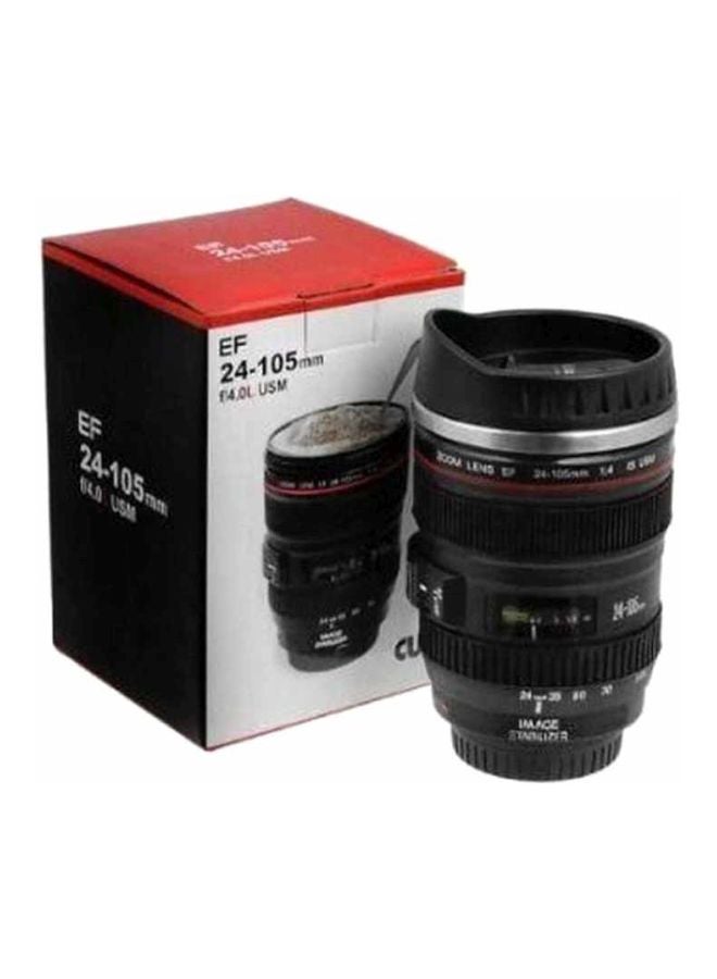 Camera Lens Mug Black 400ml - Image 1